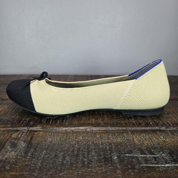 NEW Rothys The Ballet Flat Bow Womens 5 Flats Slip On Ballet Shoes Cream - Picture 6 of 11